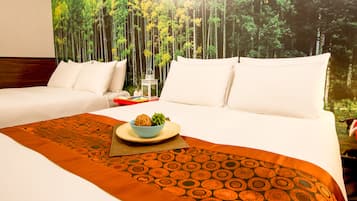 Basic Quadruple Room | Down duvets, in-room safe, desk, free cots/infant beds