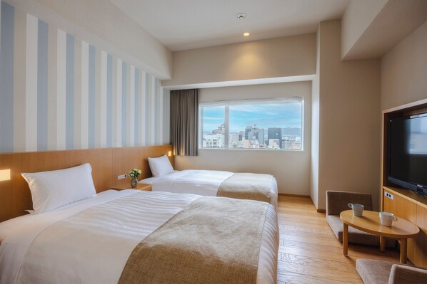 雙床房, 非吸煙房 (Flooring) | 羽絨被、客房內保險箱、遮光布/窗簾、隔音