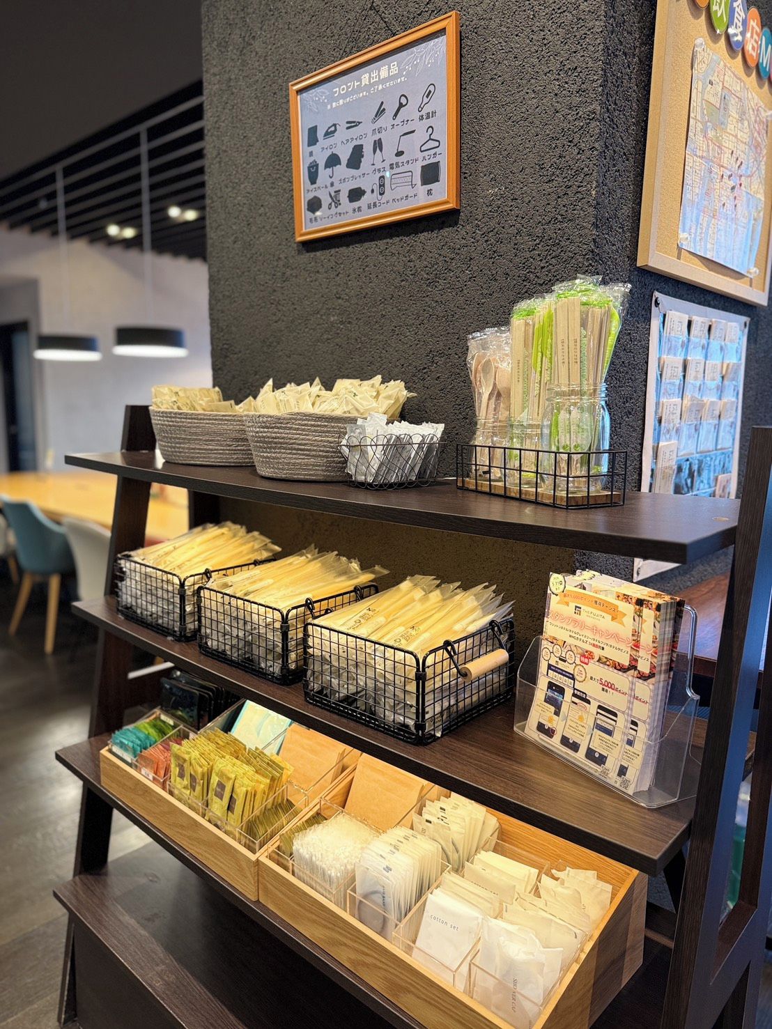 A display of neatly organized stationery items in a store.