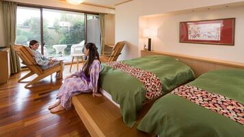 Special Japanese Western Style Room with Open Air Bath (Check in until 18:00) | Premium bedding, in-room safe, free WiFi, wheelchair access