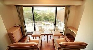 Special Japanese Western Style Room with Open Air Bath (Check in until 18:00) | Premium bedding, in-room safe, free WiFi, wheelchair access - Mikasa Ryokan (Nara)
