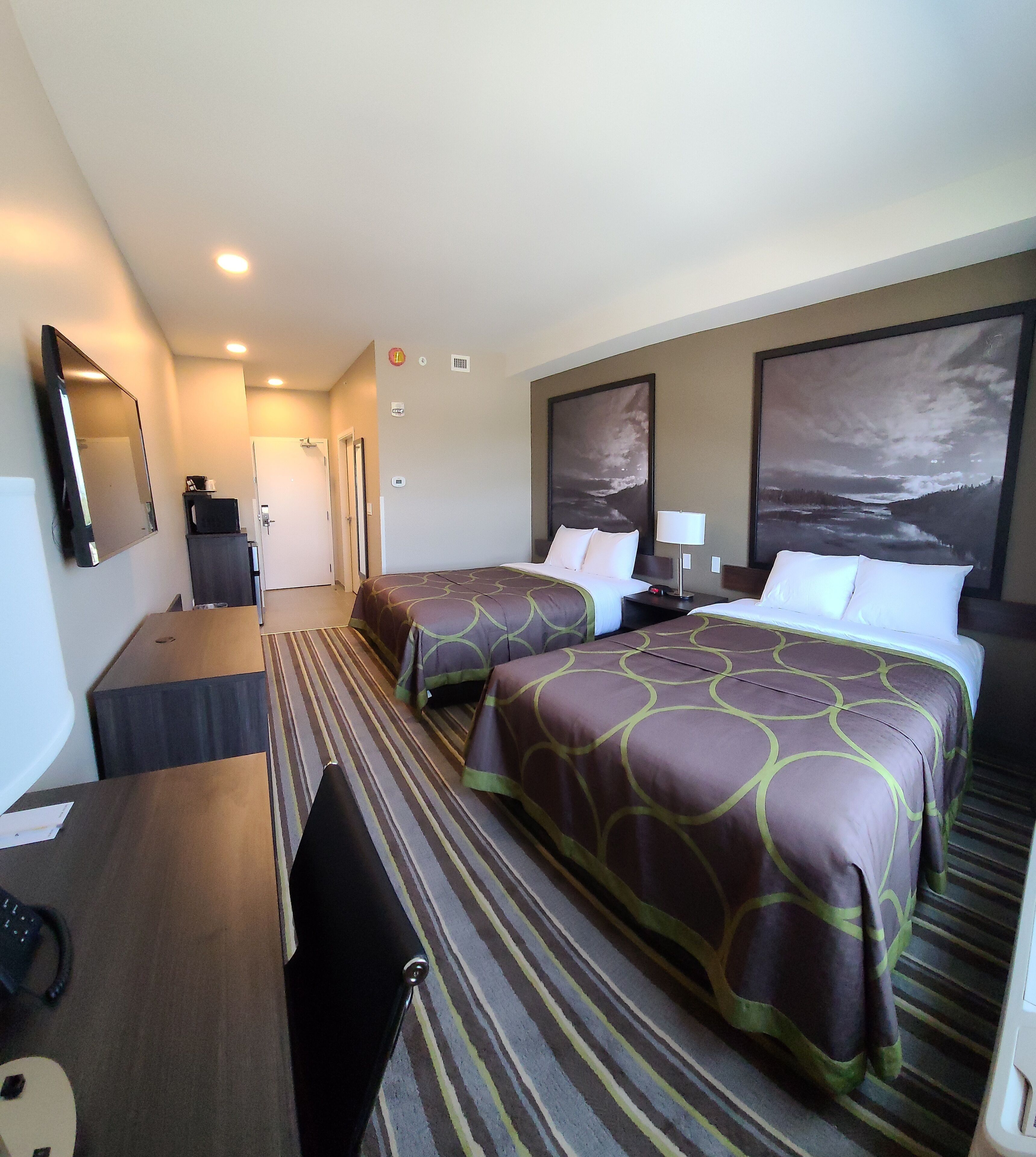 room, 2 queen beds, non smoking | blackout curtains, iron/ironing board, free cots/infant beds