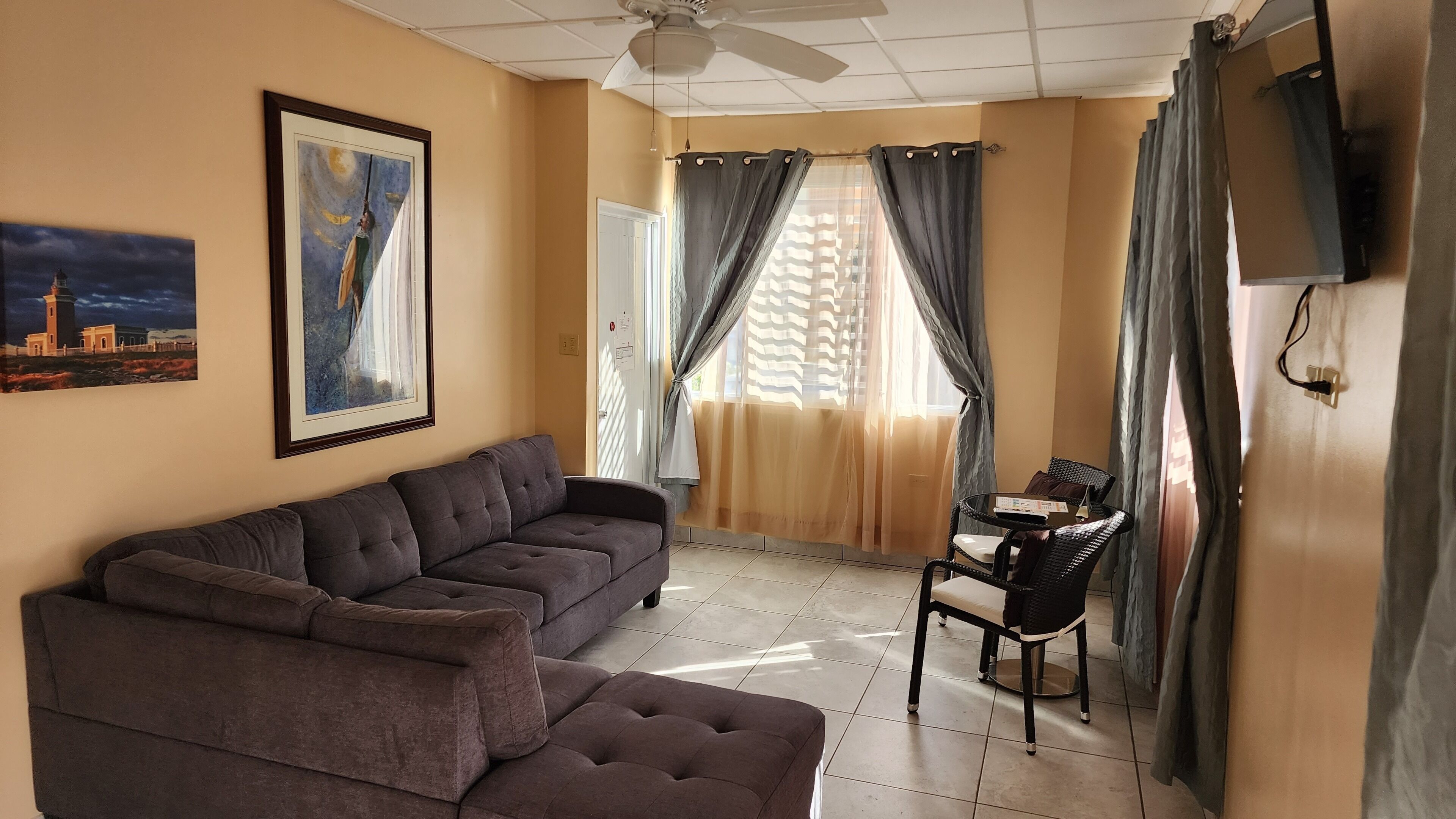 premier suite | living area | led tv