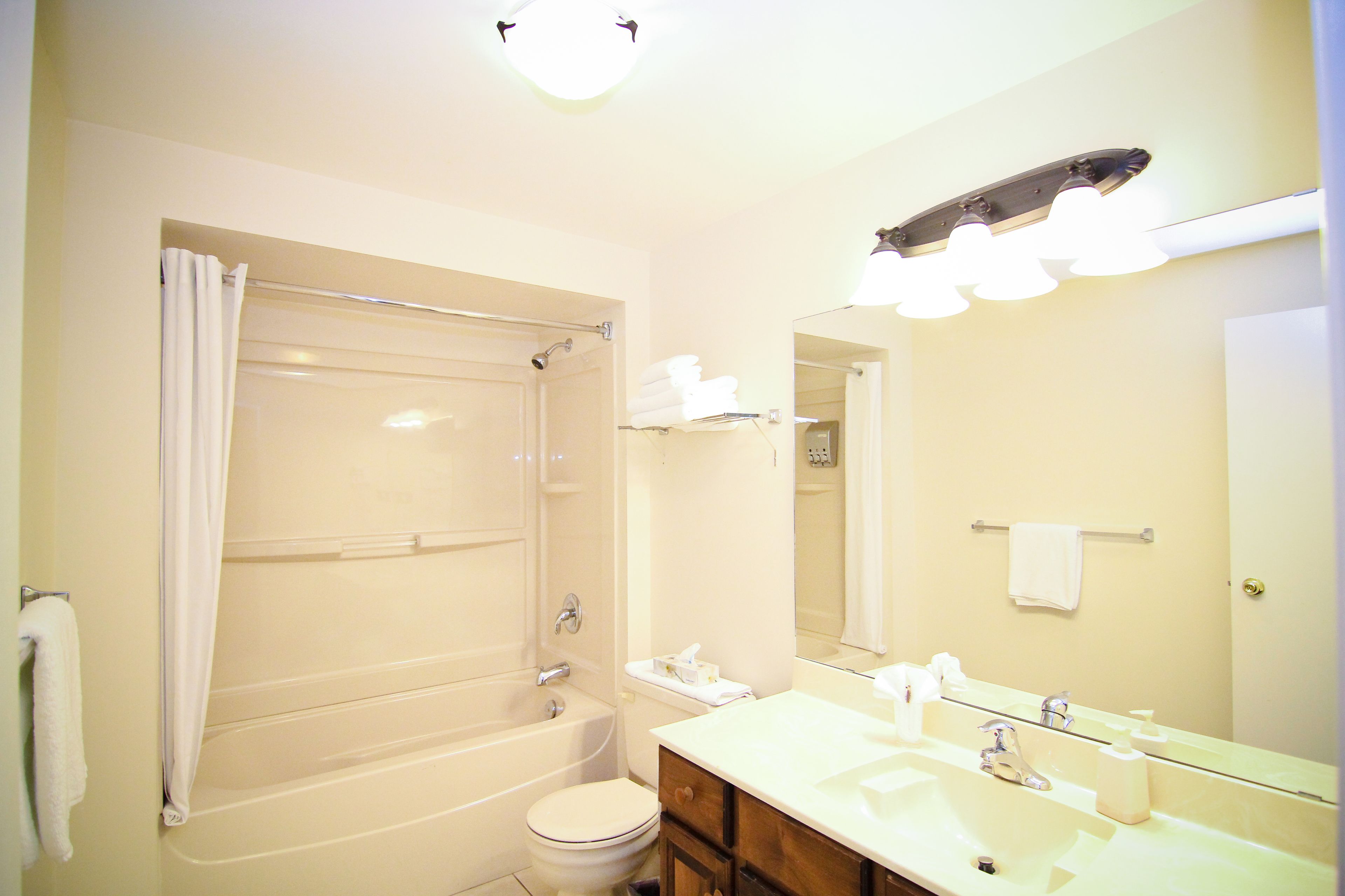 family penthouse, 2 bedrooms, ocean view | bathroom | combined shower/bathtub, free toiletries, hair dryer, towels