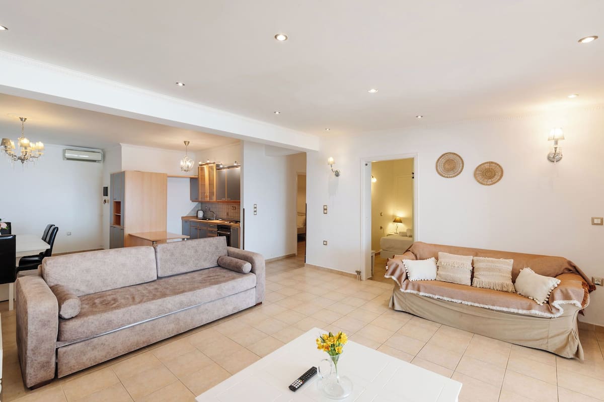 Superior Suite with private terrace and Pontikonisi island view | 1 bedroom, minibar, in-room safe, blackout curtains