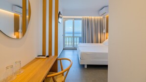 Superior Deluxe Double or Twin Room with Balcony and Pontikonisi island view