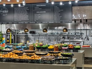 每日付費供應吃到飽自助式早餐
