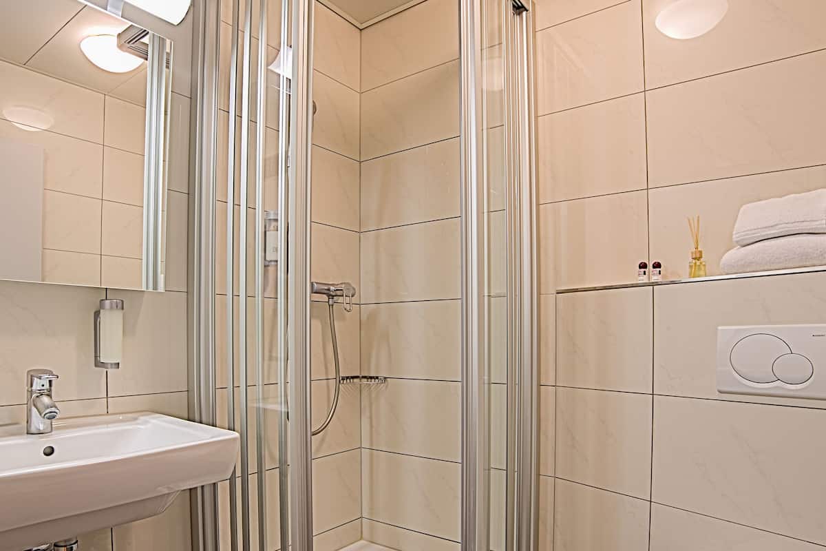 free toiletries, hair dryer, towels, soap