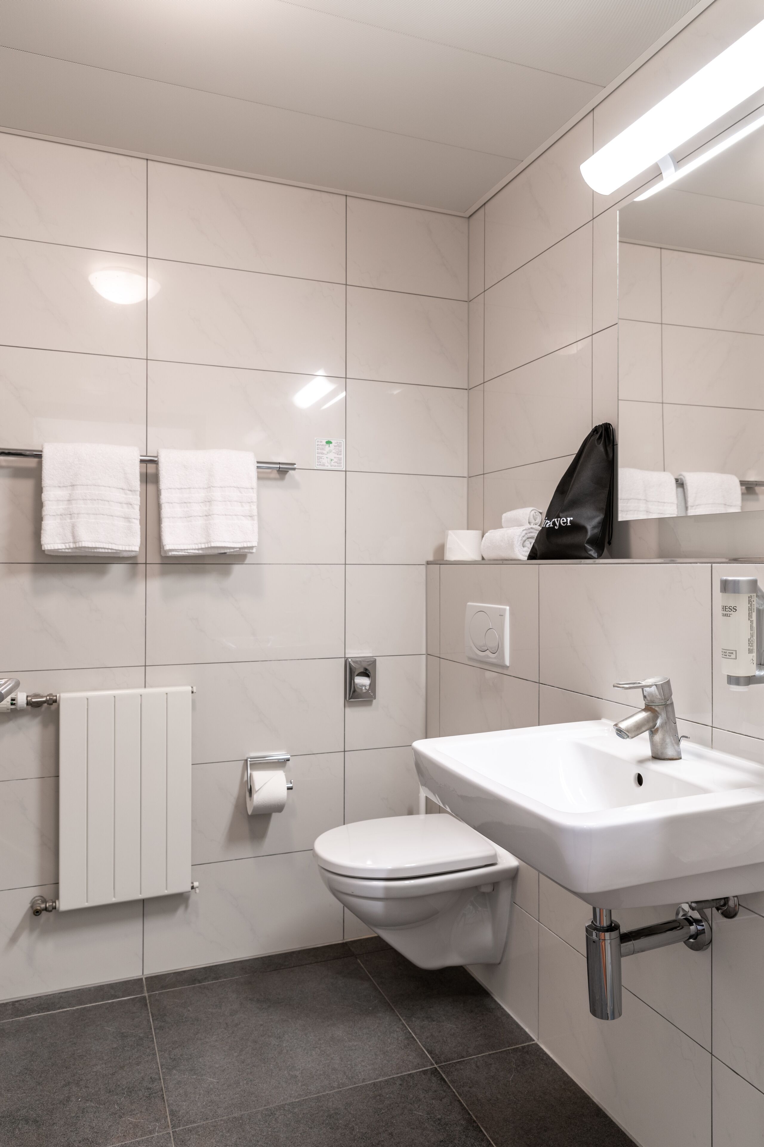 free toiletries, hair dryer, towels, soap