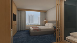 Habitación Premium, 1 cama Queen size | Ropa de cama hipoalergénica y caja de seguridad en la habitación