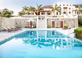 2 outdoor pools, pool umbrellas, sun loungers