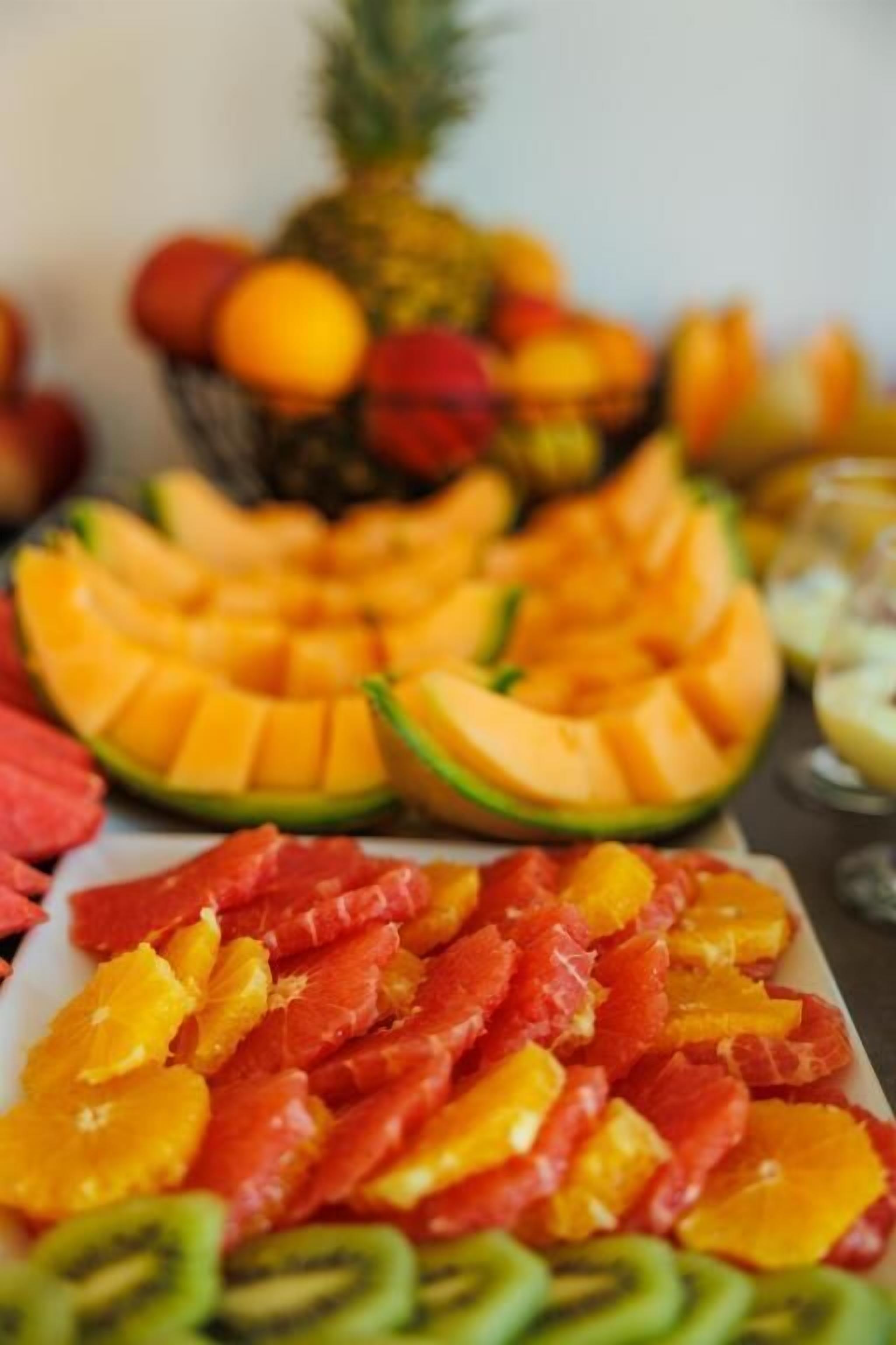 A variety of fresh fruits arranged on a table.