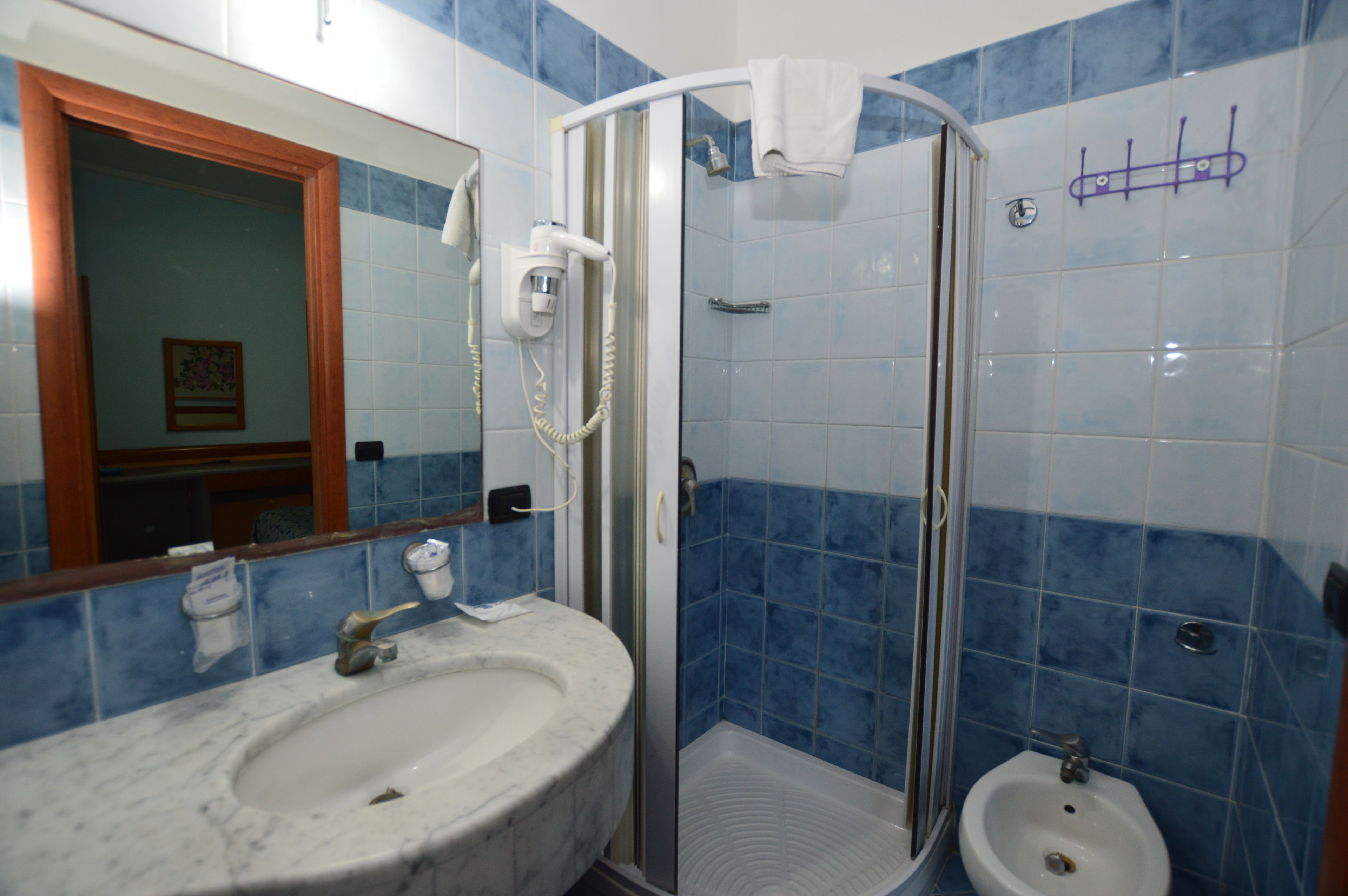 Dusche, Haartrockner, Bidet, Handtücher