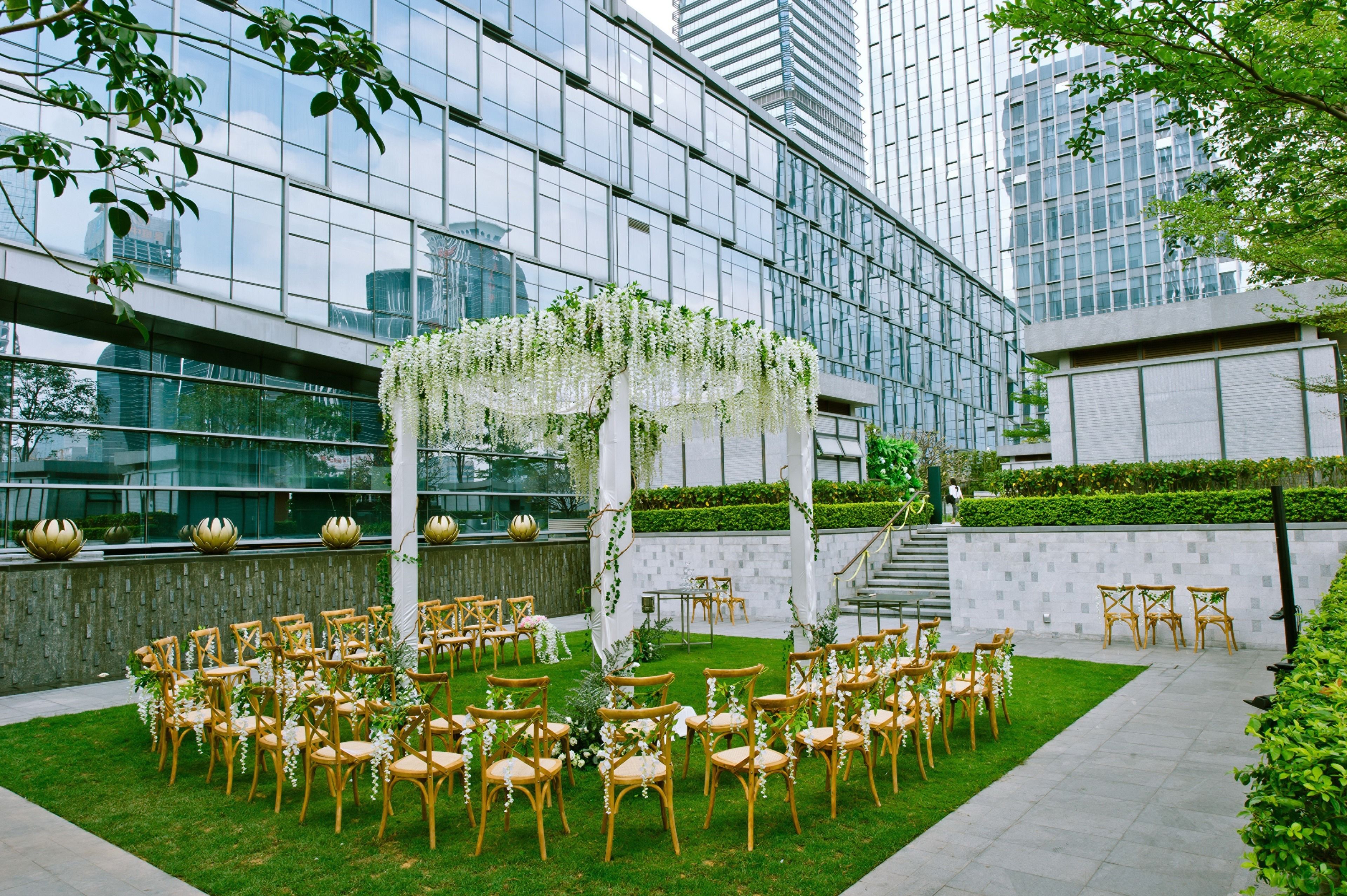 outdoor wedding area