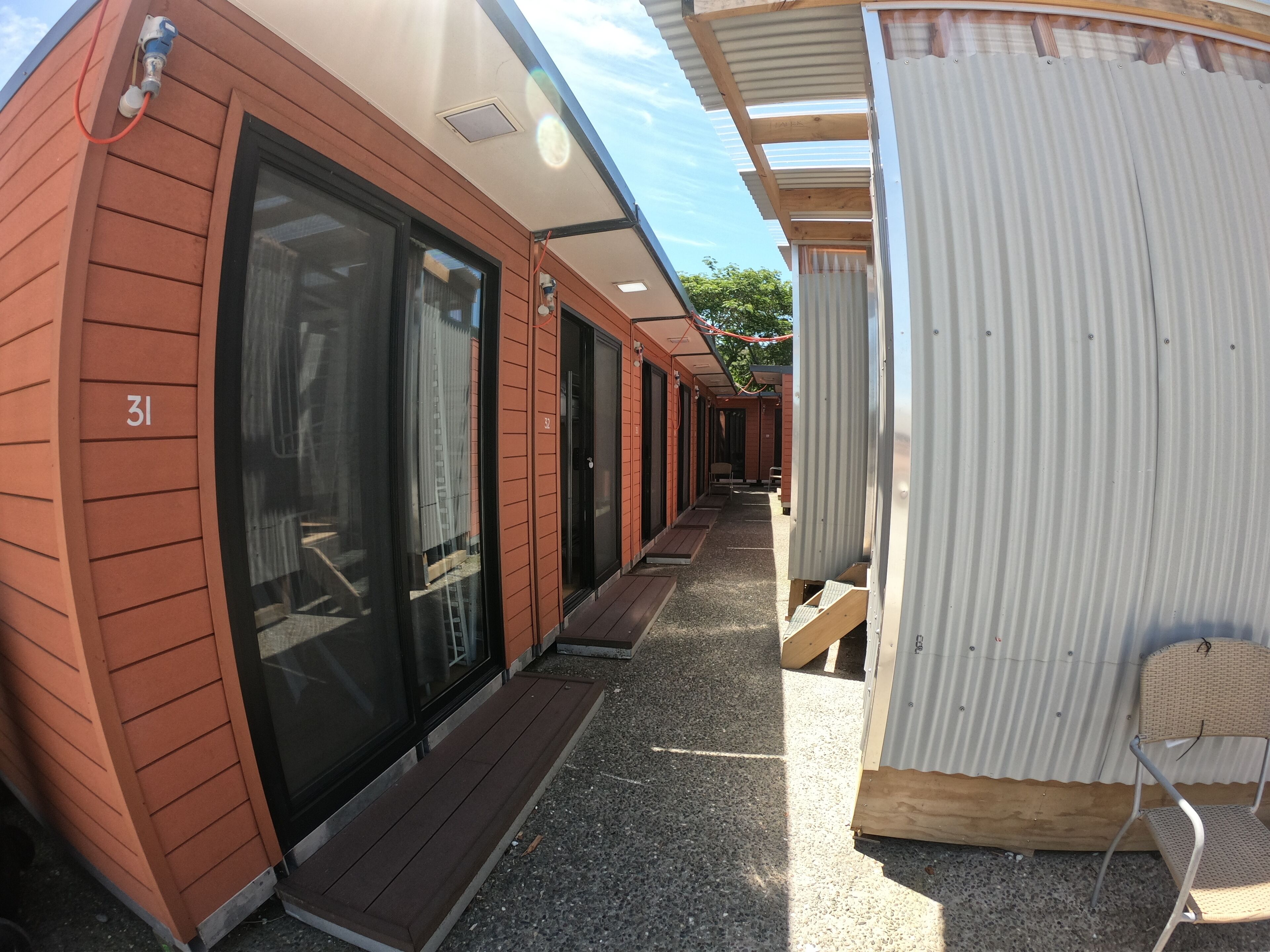 Basic Cabin, Multiple Beds, Shared Bathroom | Bathroom | Hair dryer, towels, soap, shampoo