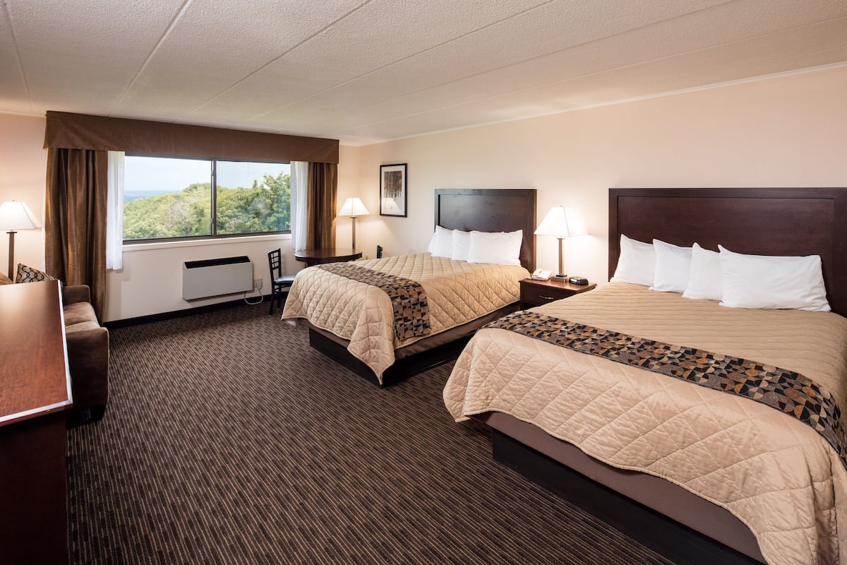 premium room, 2 queen beds | desk, iron/ironing board, cots/infant beds, free wifi