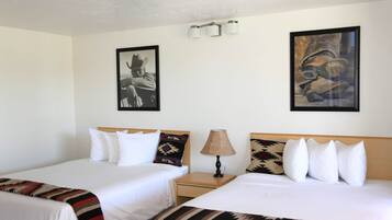 Desk, free WiFi, bed sheets