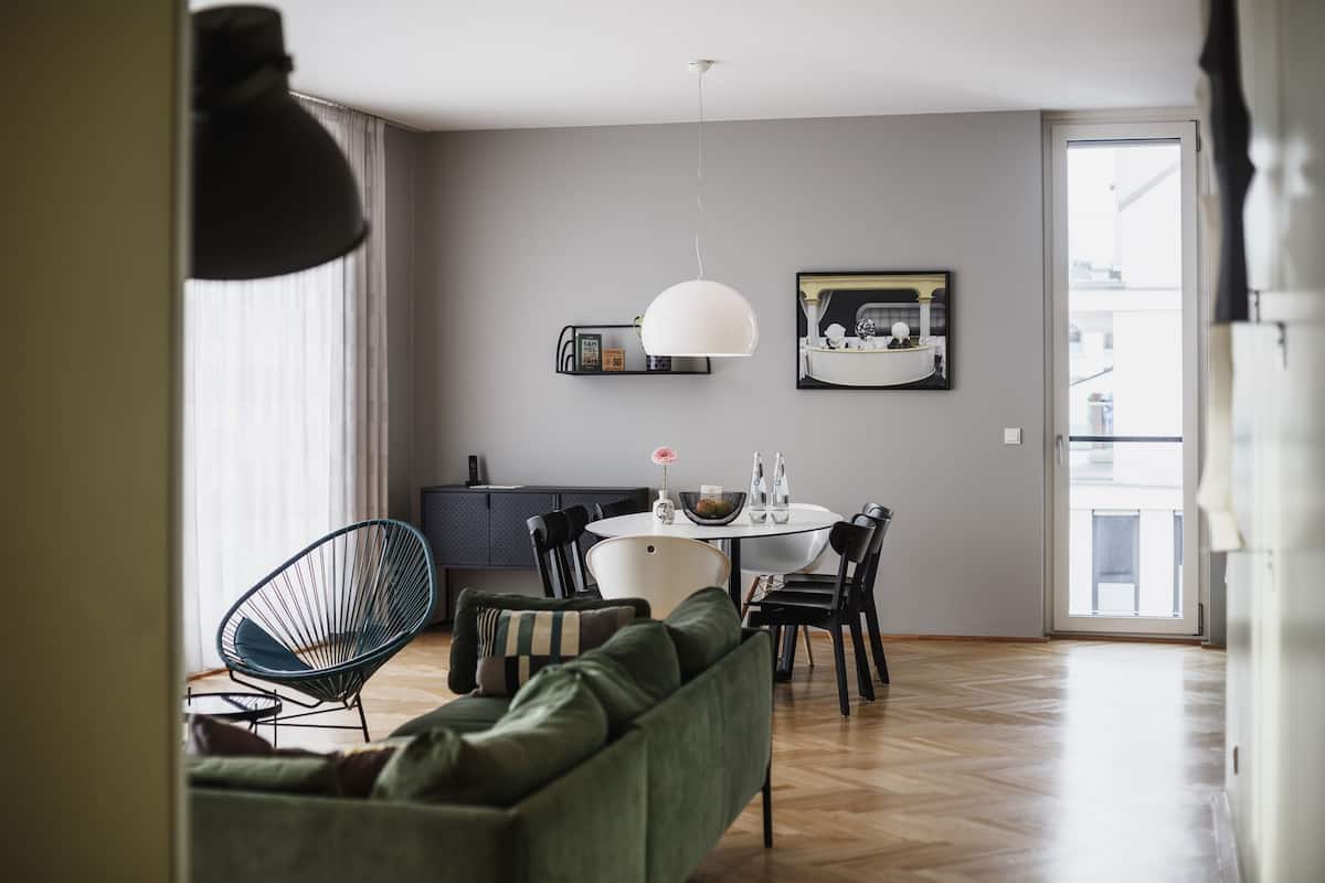 Signature Apartment, 4 Bedrooms | Living area | 75-inch Smart TV with satellite channels, TV, DVD player