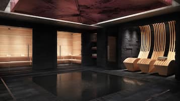 Parihoitohuone(ita), sauna, poreallas, höyrysauna, turkkilainen sauna