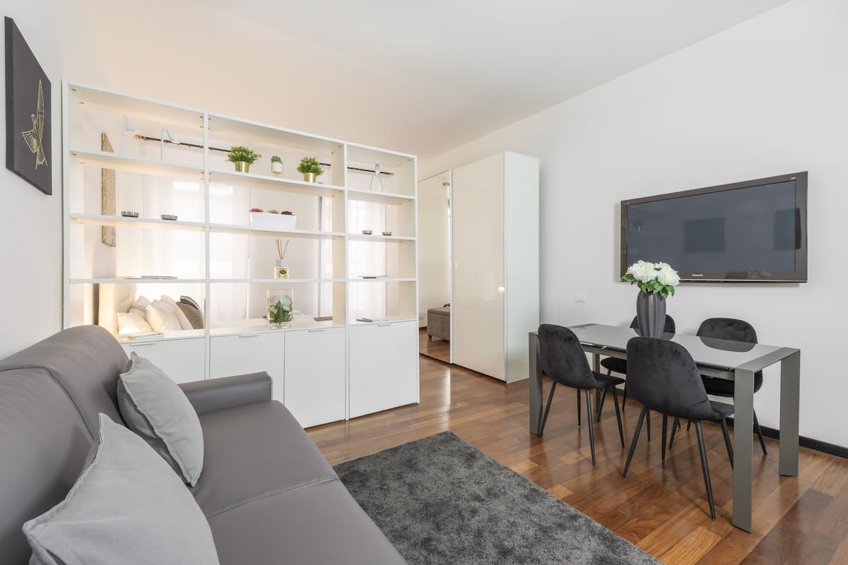 Studiosuite, 1 Schlafzimmer, Terrasse (Via Camperio 17) | Wohnbereich