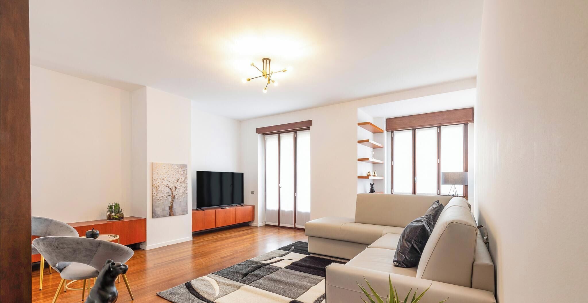 Suite Clotilde ( P.le Principessa Clotilde 6 ) | 起居區 | 40-吋 LCD 液晶電視、衛星頻道、電視