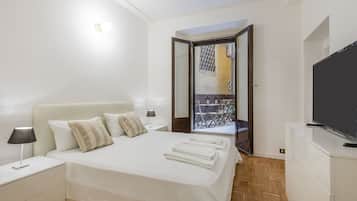 Departamento Deluxe, 2 habitaciones, Terraza (Via Dell' Orso 18) | Ropa de cama de alta calidad y minibar