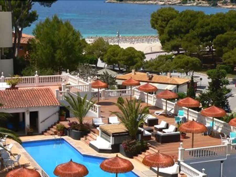 Outdoor pool, open 9:00 AM to 8:00 PM, sun loungers