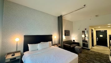 Blackout curtains, iron/ironing board, free WiFi, bed sheets