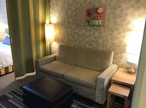 Blackout curtains, iron/ironing board, free WiFi, bed sheets
