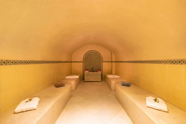 Turkish bath, prenatal massages, body scrubs, facials