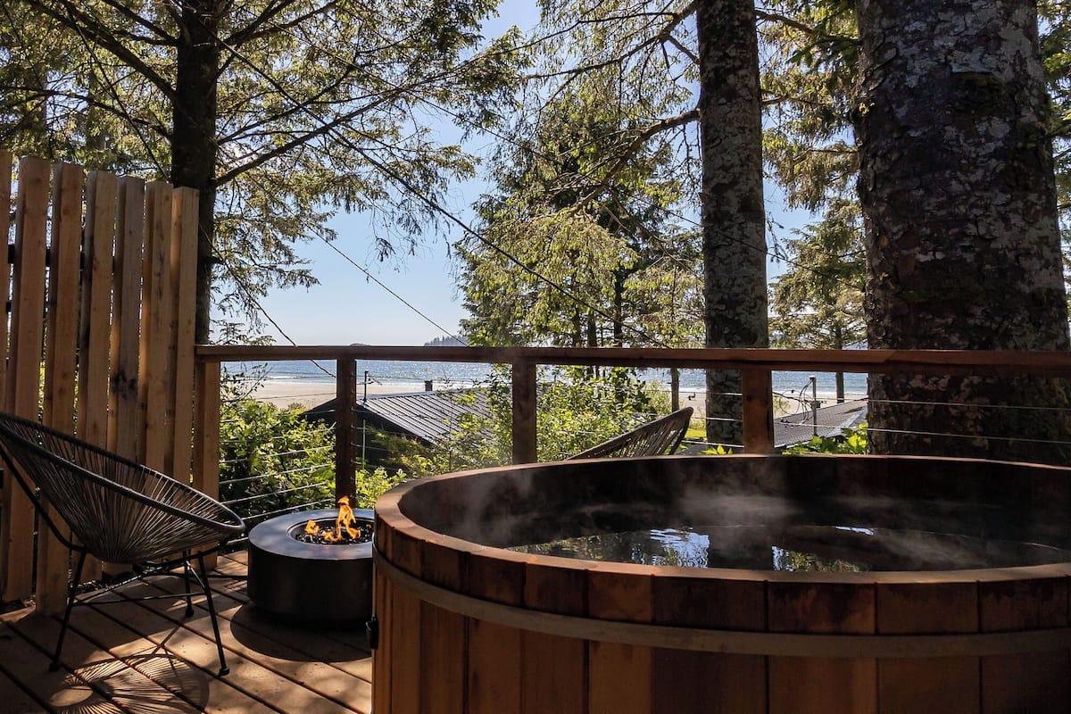 Cabana clássica, 2 quartos, banheira de imersão, vista para o oceano | Terraço/pátio