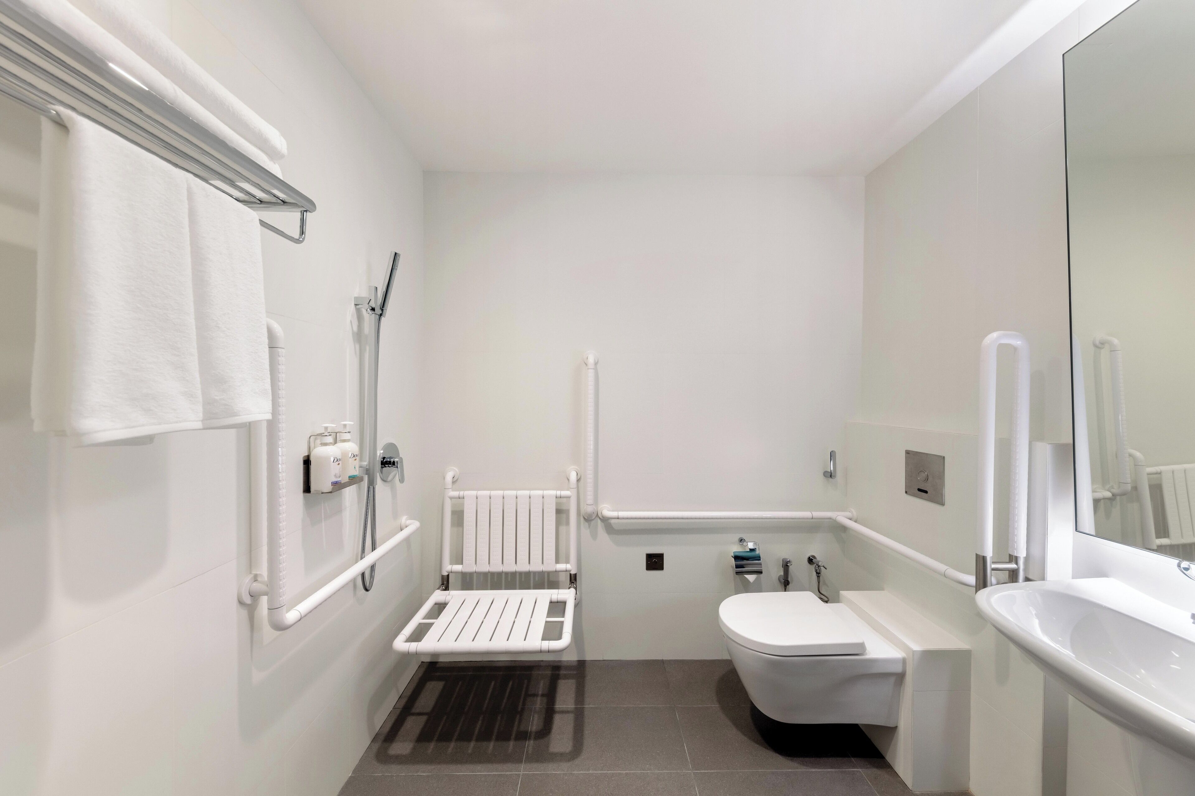 standard room, 1 single bed, accessible (free breakfast) | bathroom | shower, hydromassage showerhead, free toiletries, hair dryer