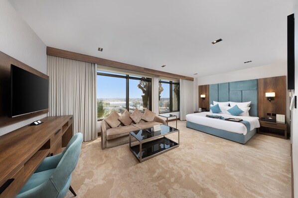 Minibar, in-room safe, desk, laptop workspace