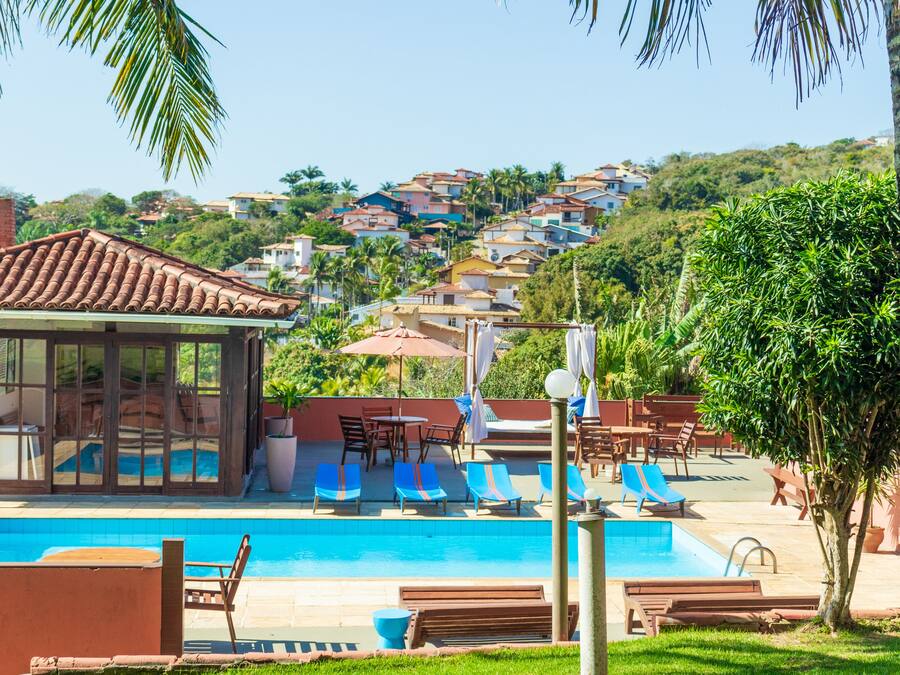 Outdoor pool, open 10 AM to 7 PM, sun loungers
