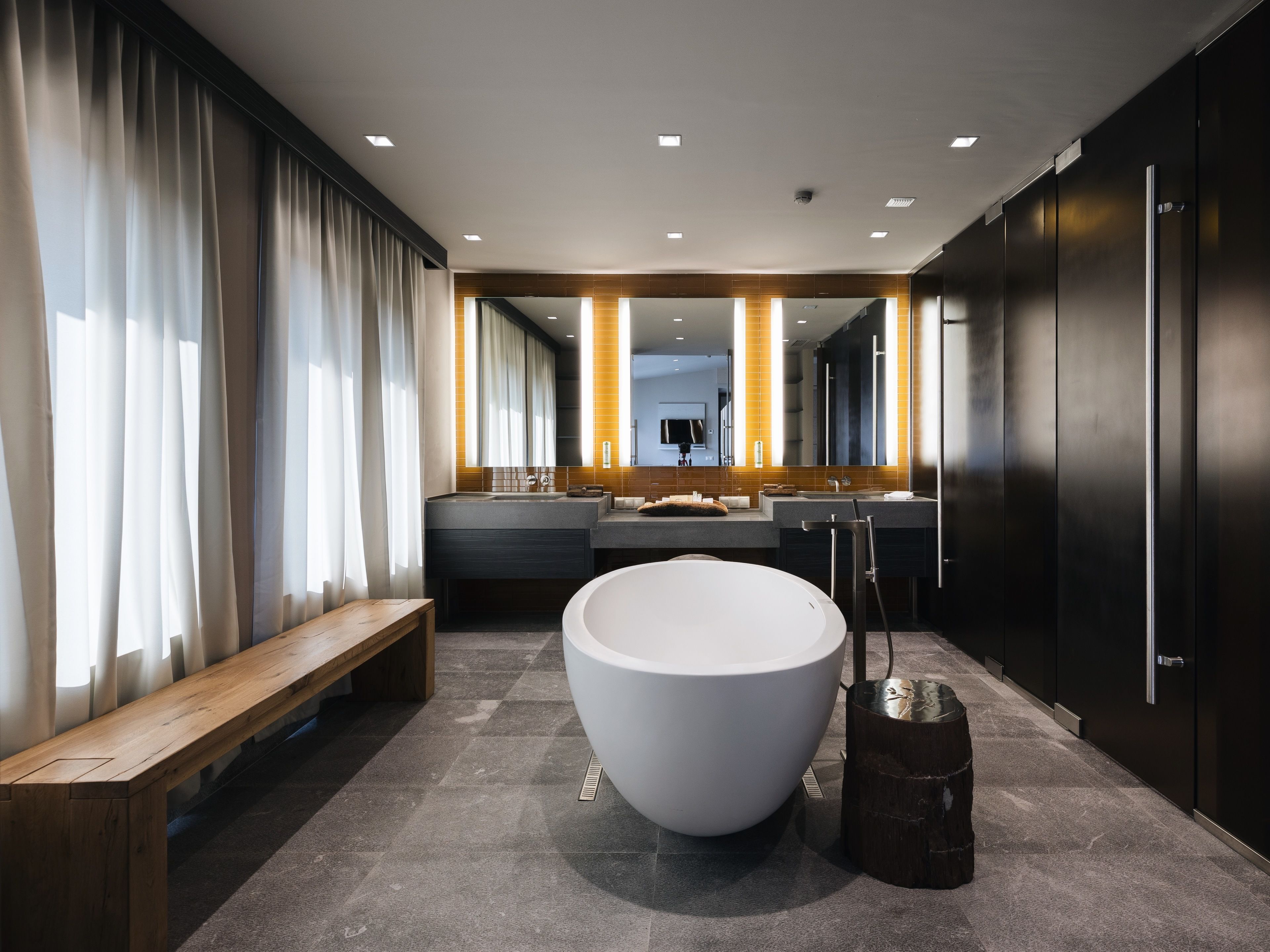 presidential suite | bathroom | free toiletries, hair dryer, bathrobes, slippers