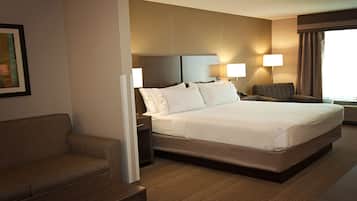 Premium bedding, down duvets, desk, laptop workspace