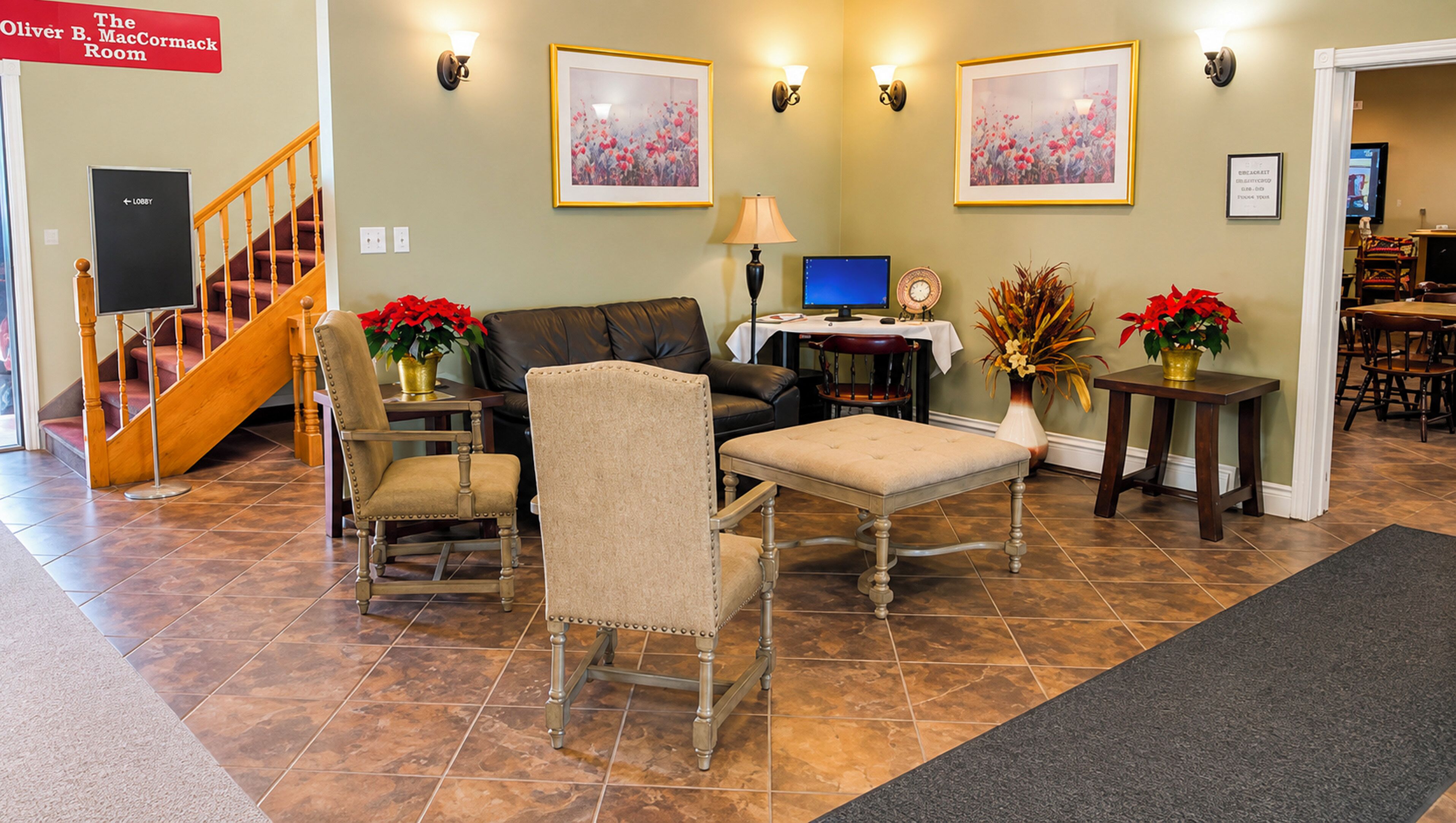 Lobby sitting area