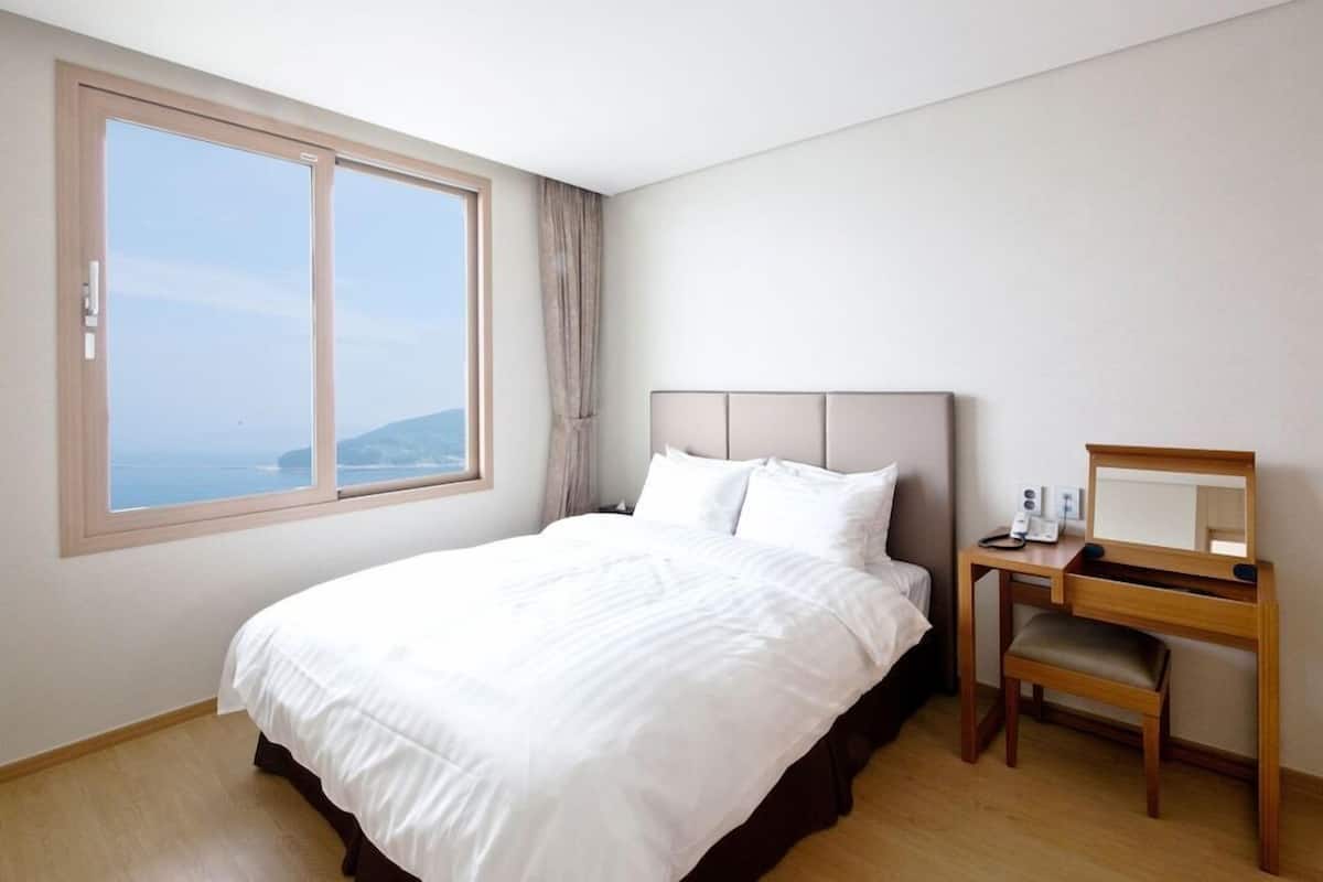 Down comforters, blackout drapes, WiFi, bed sheets
