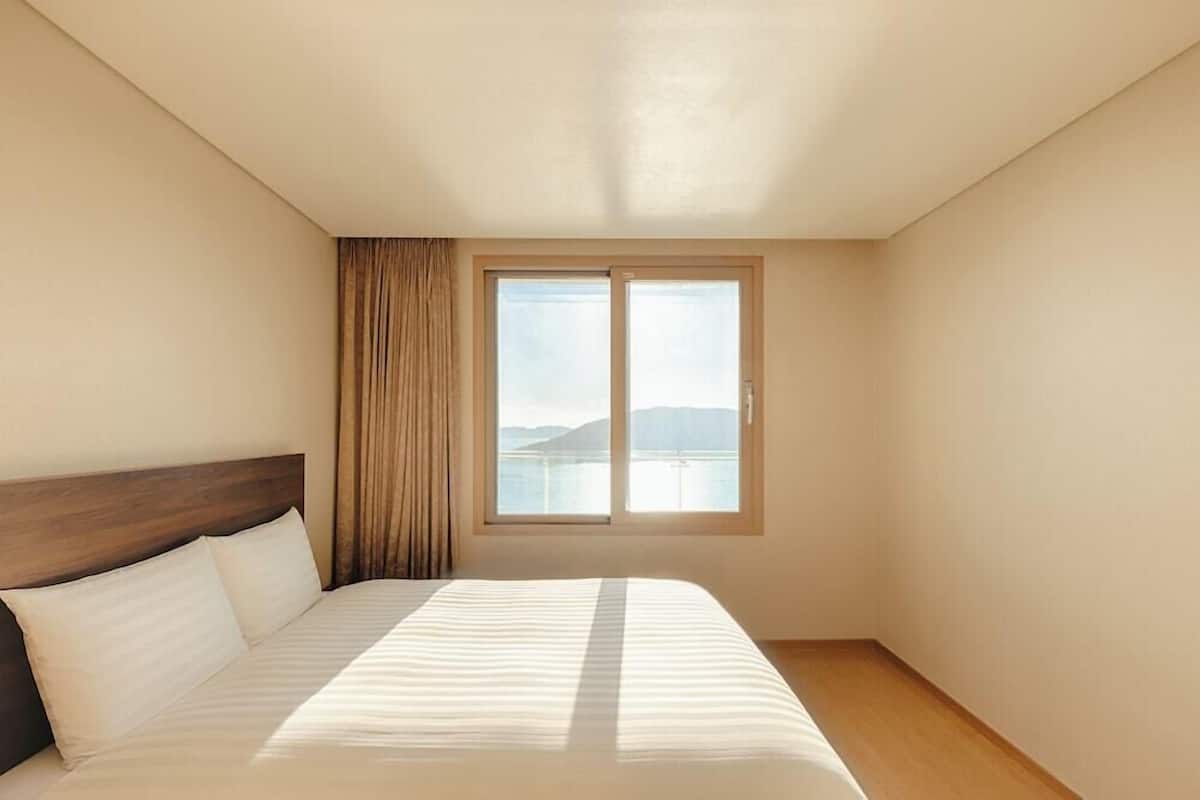 Down comforters, blackout drapes, WiFi, bed sheets