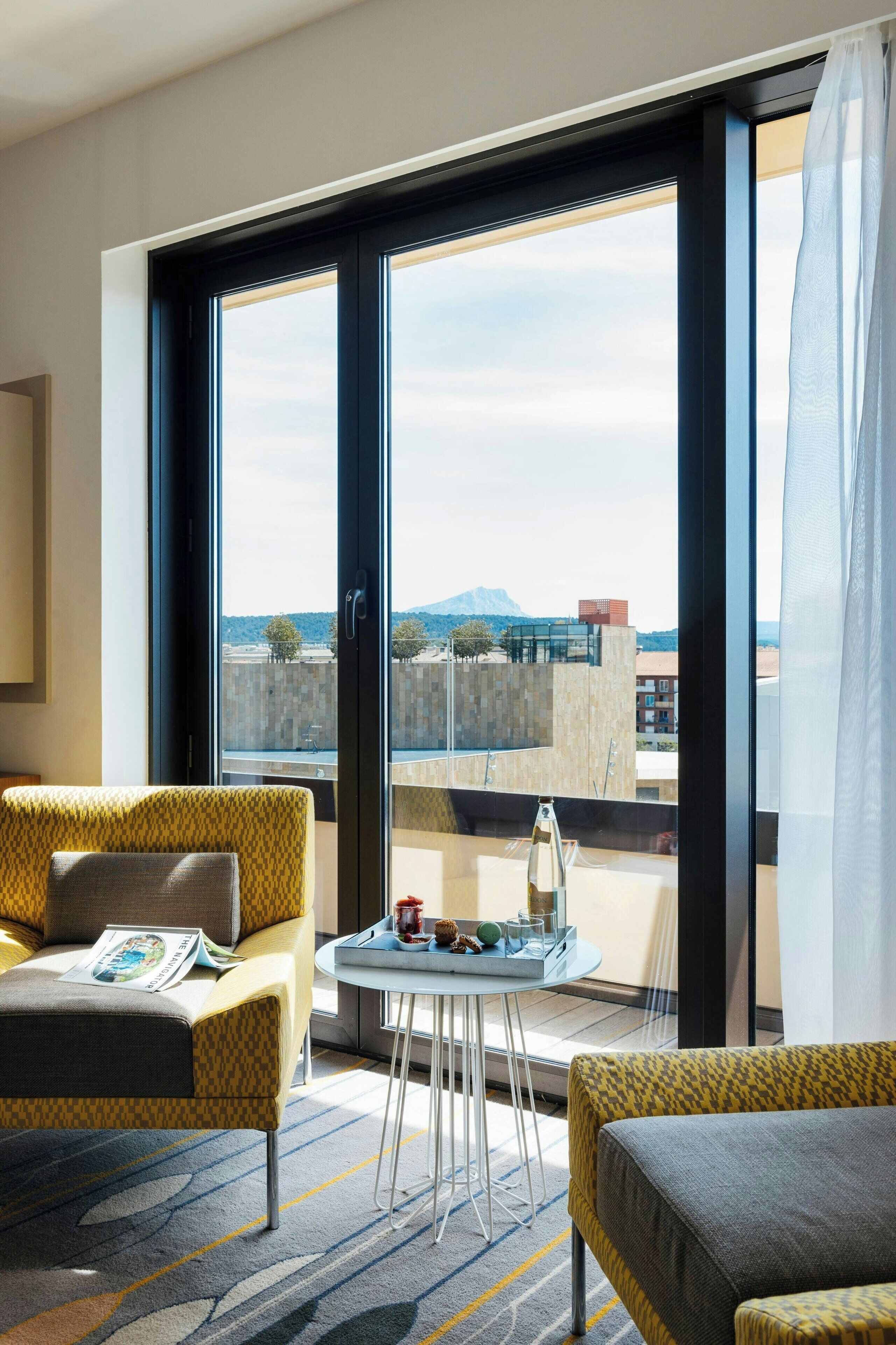 42-inch flat-screen TV with cable channels, TV