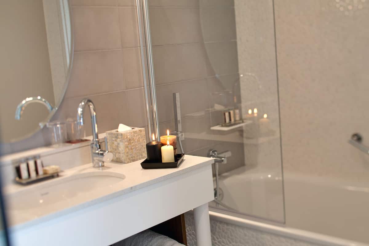 free toiletries, hair dryer, bathrobes, slippers