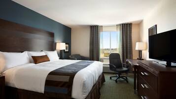 In-room safe, desk, laptop workspace, blackout curtains