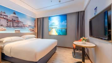 Premium bedding, down comforters, pillowtop beds, free minibar items