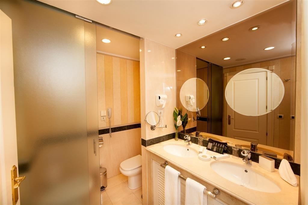 Bathtub, free toiletries, hair dryer, bidet