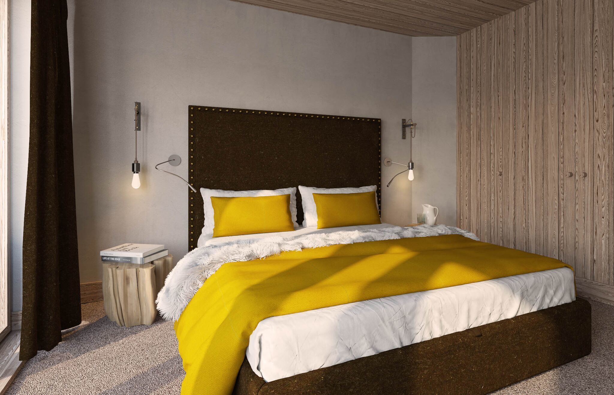 Bộ đồ giường cao cấp, minibar, két bảo mật tại phòng, bàn 