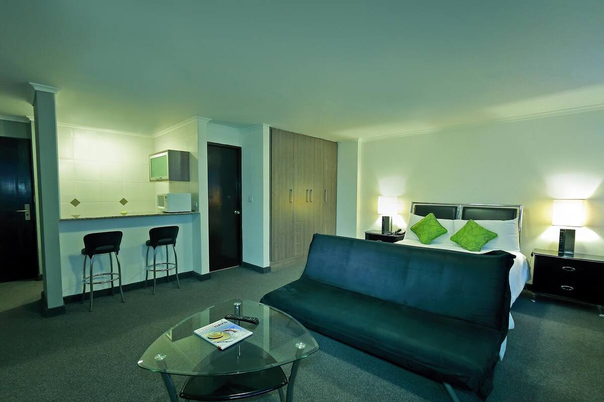 Memory foam beds, blackout drapes, WiFi (free), bed sheets