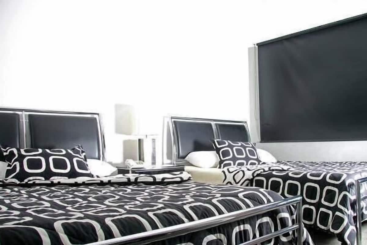 Memory foam beds, blackout drapes, WiFi (free), bed sheets