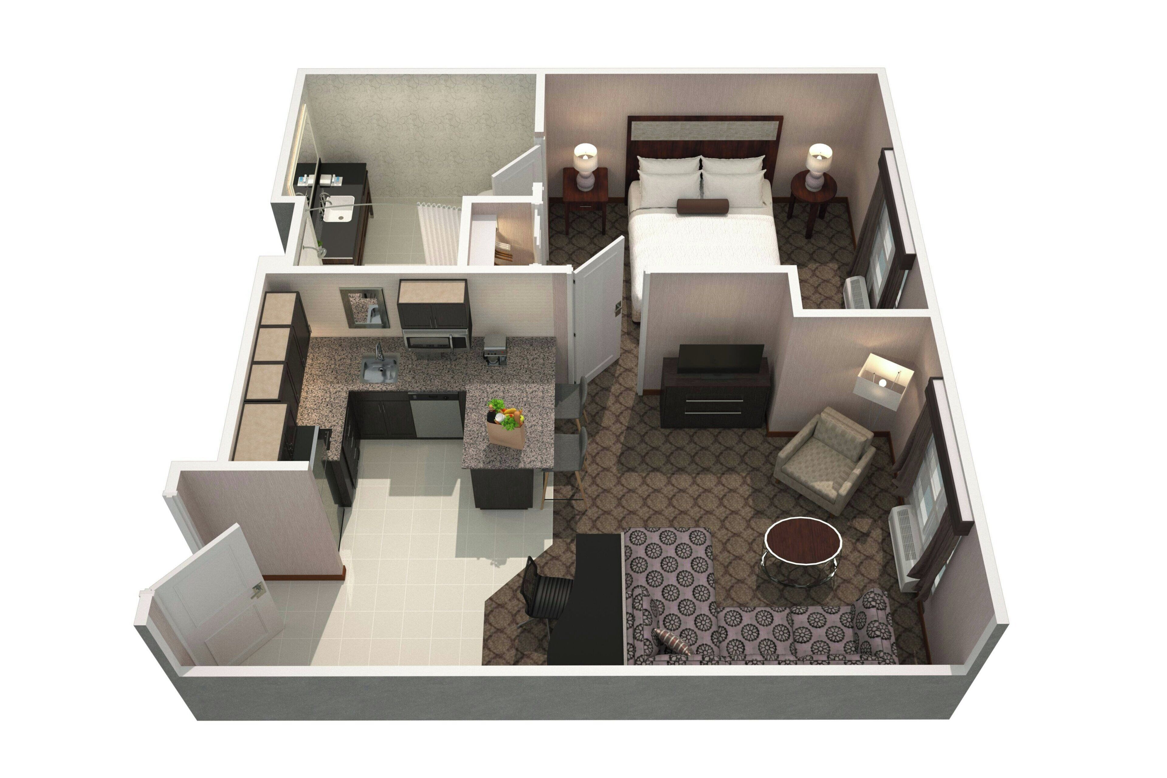 suite, 1 bedroom | premium bedding, desk, blackout curtains, iron/ironing board