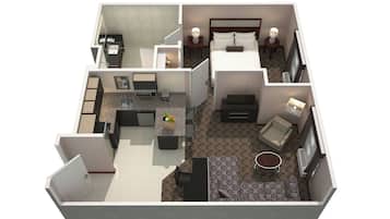 Suite, 1 Bedroom | Premium bedding, desk, blackout drapes, iron/ironing board