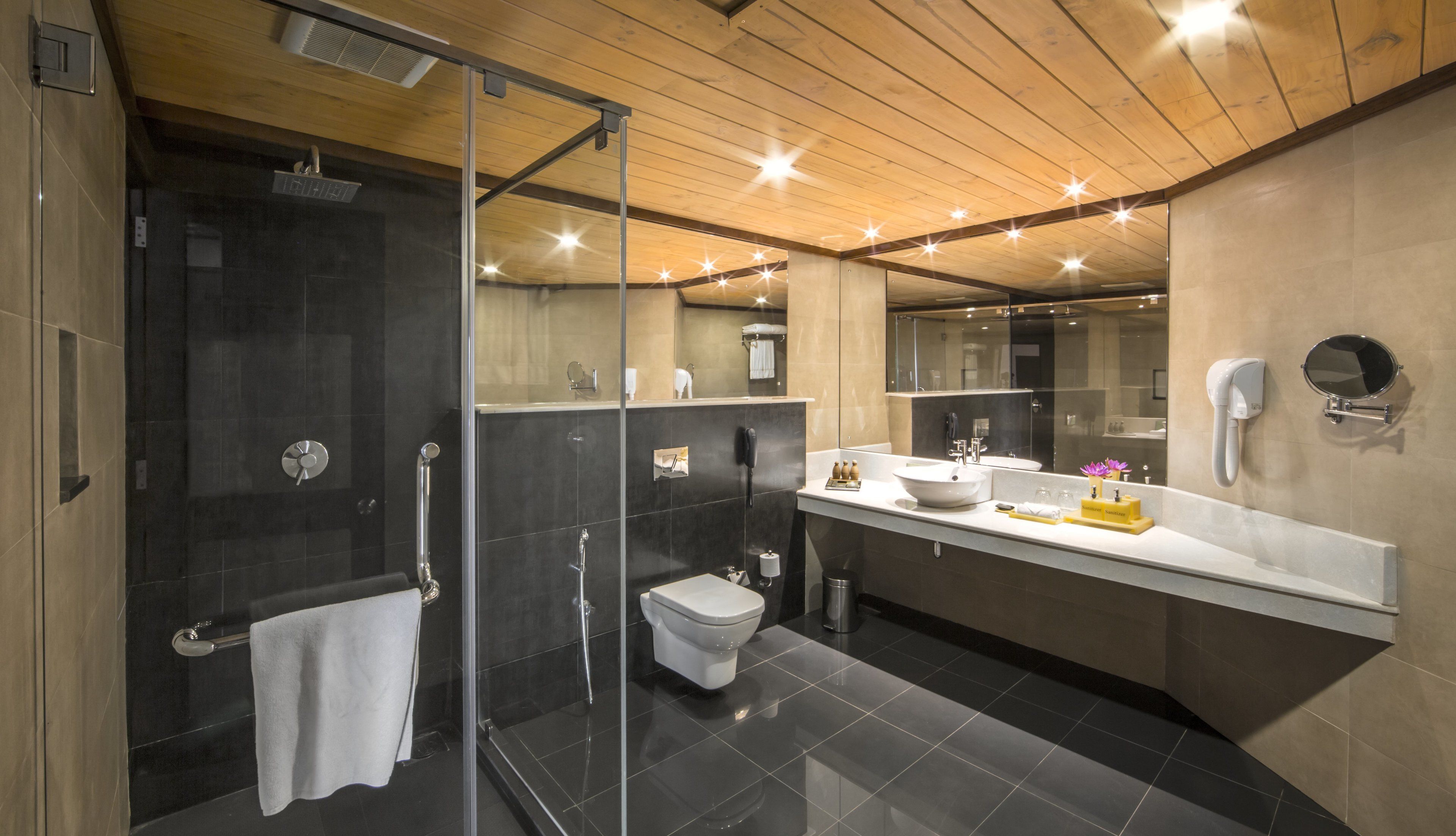 executive suite | bathroom | shower, rainfall showerhead, free toiletries, hair dryer